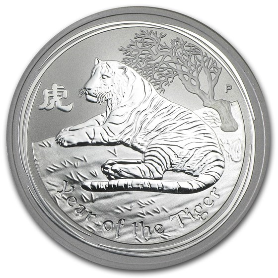 2010 Australia 1 oz Silver Year of the Tiger BU (Series II) 2010 Australia 1 oz Silver Year of the Tiger BU (Series II)